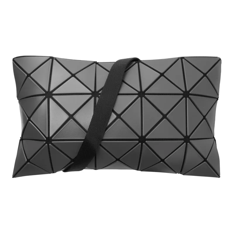 ISSEY MIYAKE Matte Small Square Bag Shoulder Bag, Crossbody Bag Unisex Charcoal Gray-2