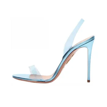 AQUAZZURA So Nude Plexi Strap Sandals Women's Blue