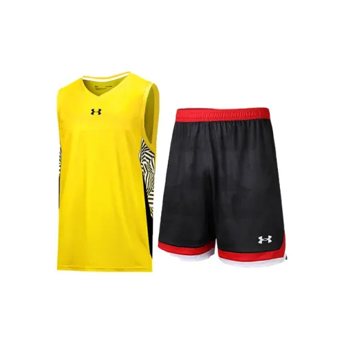 Under Armour Basketball Suits Men Yellow+Black