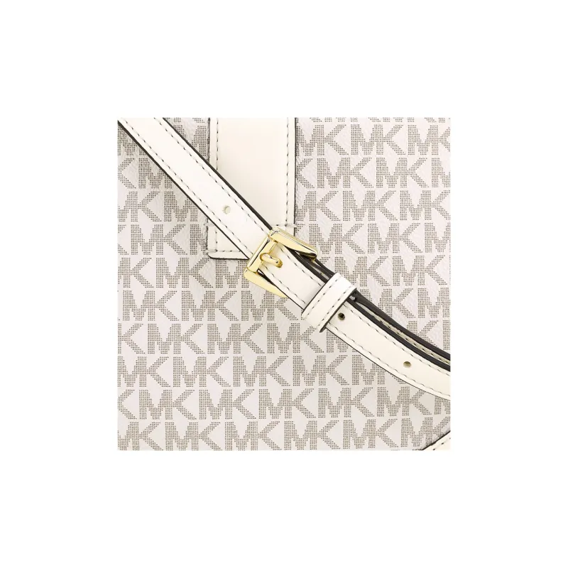 MICHAEL KORS Gabby Canvas Saddle Bag Shoulder Bag Crossbody Bag Small Size Women's Cream White-5