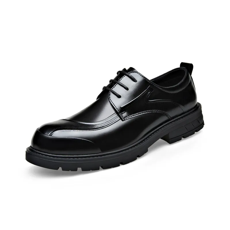 XIAOTOULANG Dress Shoes Men Low Top Black/Brown-3