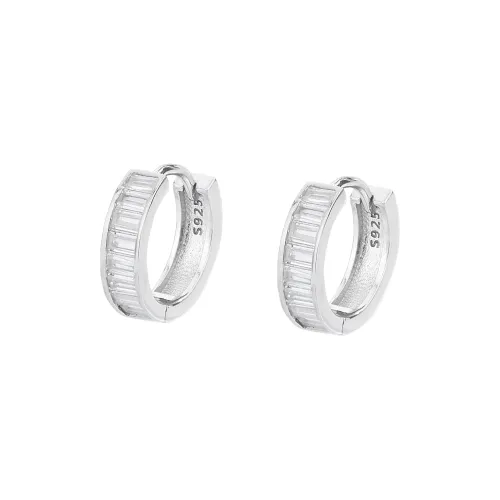 ENFANTIN 925 Sterling Silver Zircon Earrings Unisex