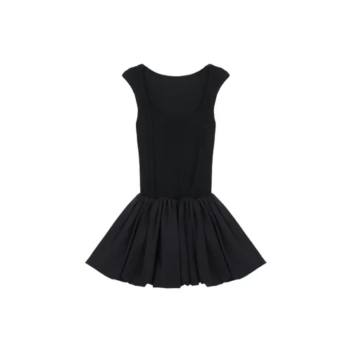 Udon House Sleeveless Dresses Women's Black