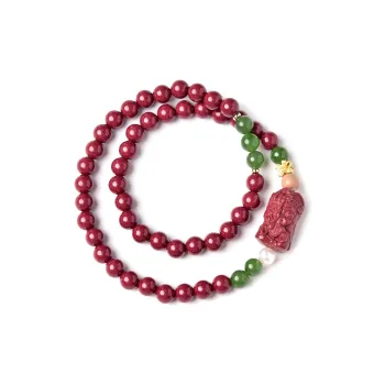 Tokai Family Reconstructed Cinnabar Jade Bracelets Unisex