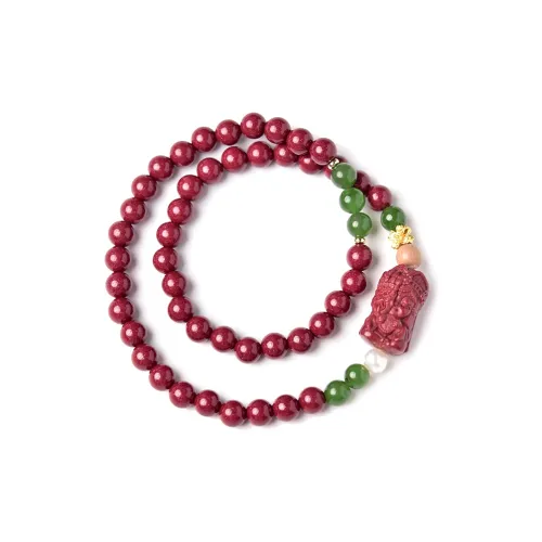 Tokai Family Reconstructed Cinnabar Jade Bracelets Unisex