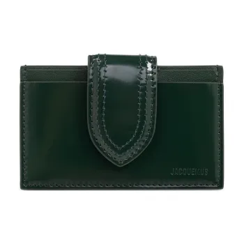 Jacquemus Lambskin Card Holder Women's Dark Green