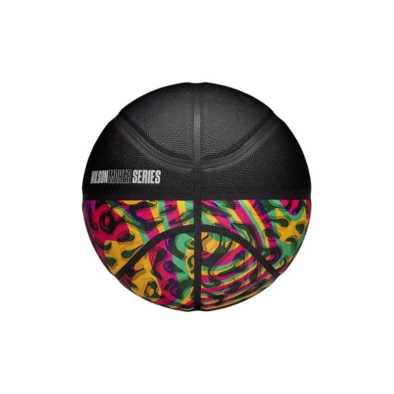 Wilson Synthetic Leather Basketball Black Multicolor Size 7 Ball Training-4