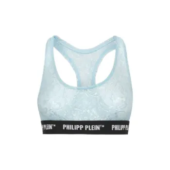 PHILIPP PLEIN Bralette Lace Bra Women's Blue