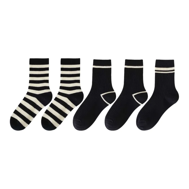 XXLLG Mid Calf Socks Women's 5 Pack-5