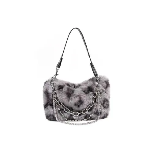 ResNonverba Plush Tote Bag Shopping Bag Shoulder Bags Regular Women's Gray/Pink/Apricot/White