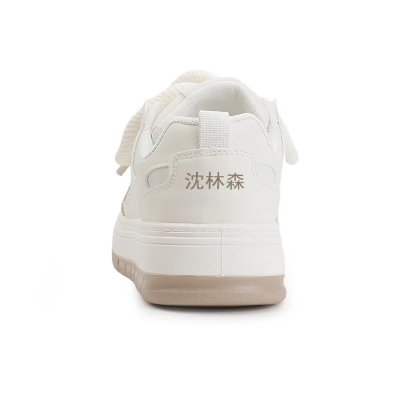 Shen Linsen Abrasion Resistant Waterproof Slip Resistant Low Top Skateboard Shoes Women's Beige Brown-4