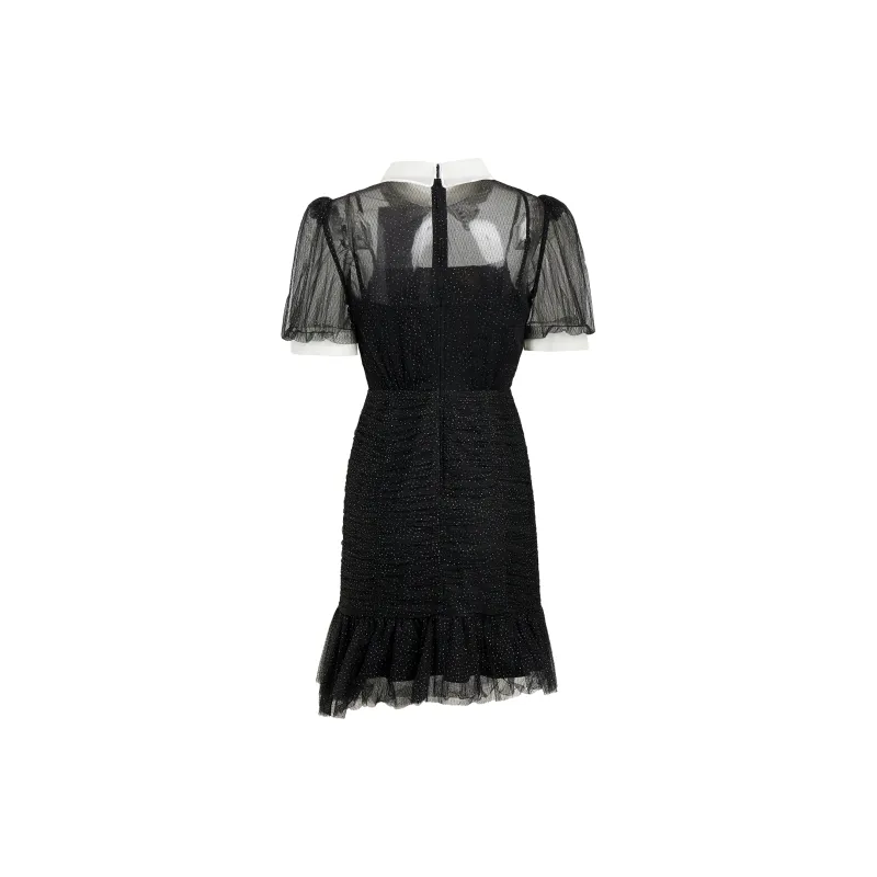 AUI Short Sleeved Dresses Women's Black-1