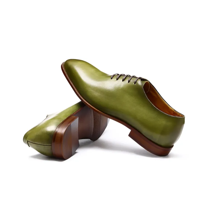 ASTON M.JAZZ Dress Shoes Men Low Top Earth Yellow/Light Green-13
