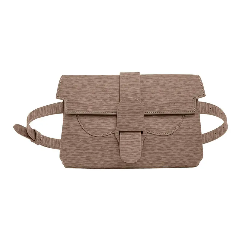 SENREVE Cow Leather One Shoulder Crossbody Fanny Pack Regular Women's Latte-0