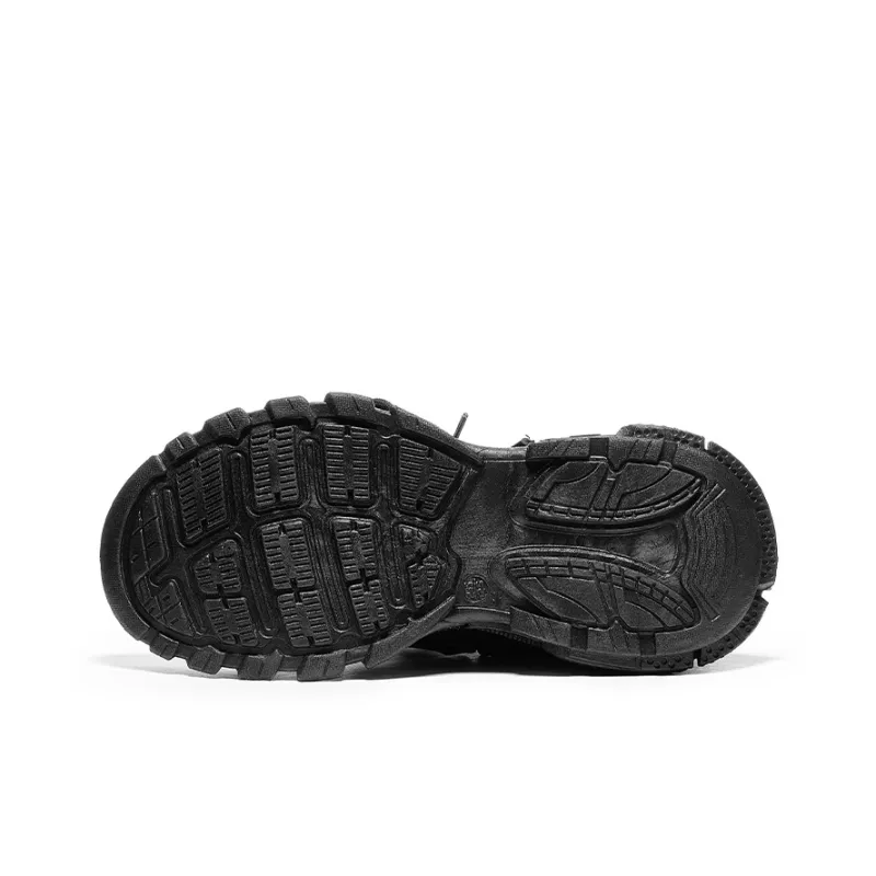 Warrior Low Top Chunky Sneakers Women's Urban Chic Black-3
