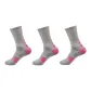 3 Pack Gray Pink S02 Knee-High