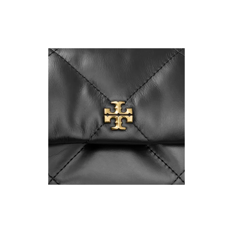TORY BURCH Mini Kira Diamond Quilt Flap Bag Black-4