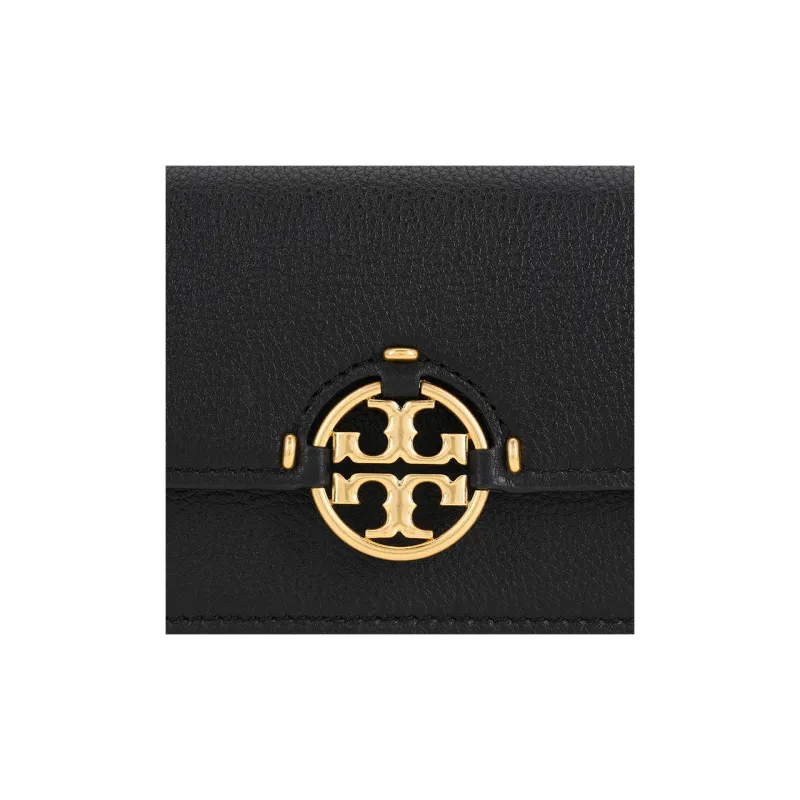 TORY BURCH Miller Leather Handheld Shoulder Bag Crossbody Bag Regular Women's Black/Black Gold-5