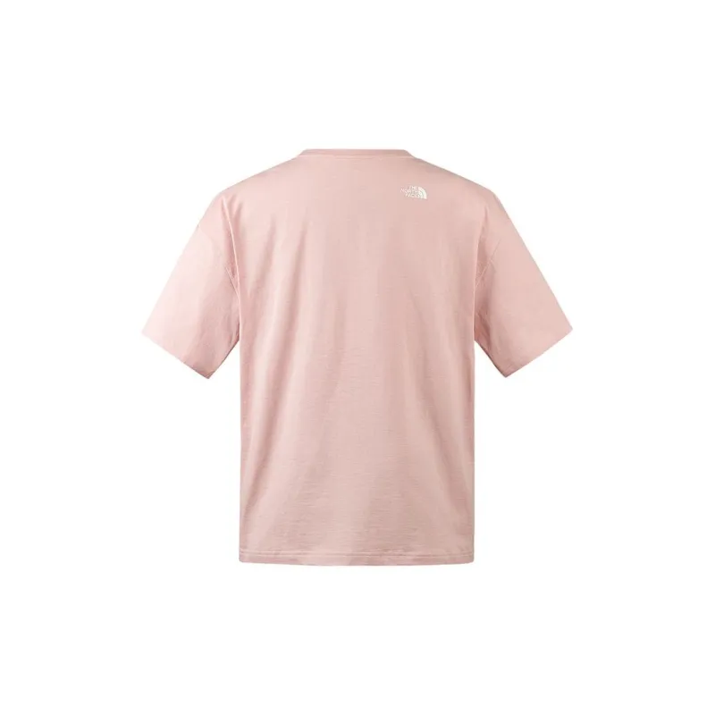 THE NORTH FACE Drop Shoulder Sleeve T Shirt Women's Mist Pink-1