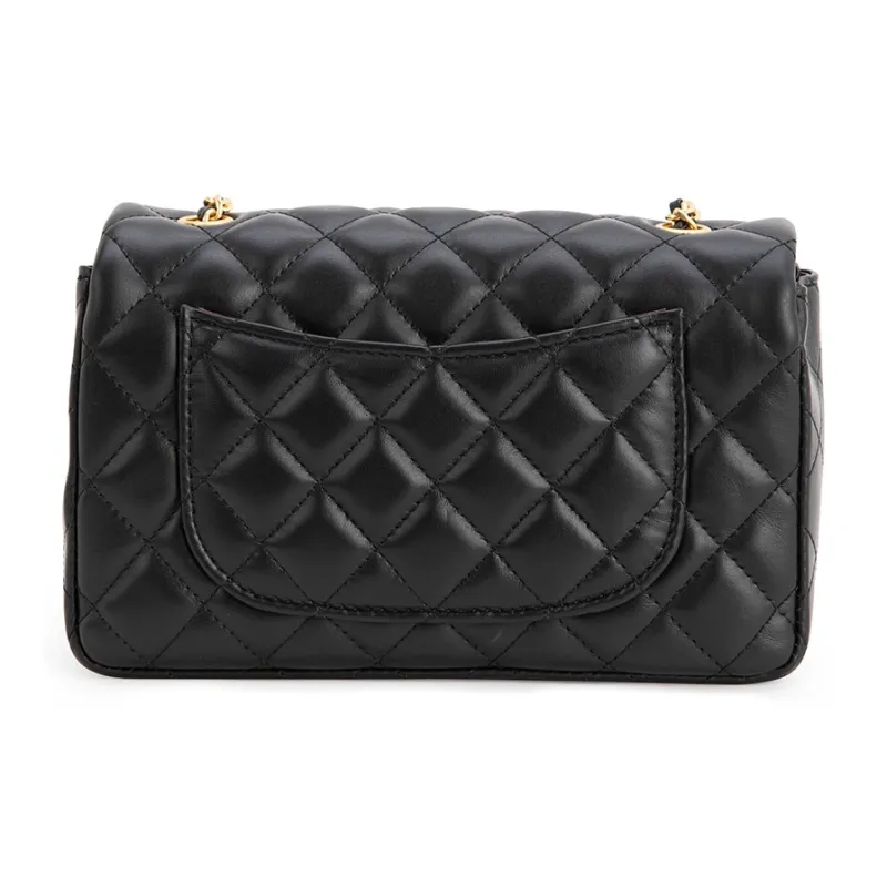 VENOF Chanel Inspired Crossbody Bag, Shoulder Bag, Trumpets Women's Black/White/Blue-5