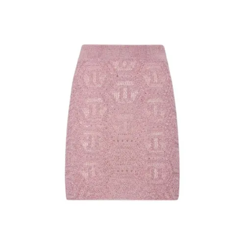 PHILIPP PLEIN Casual Short Skirts Women's Light Pink