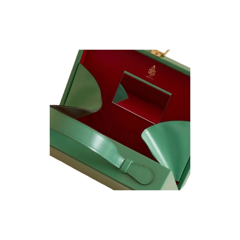 MARK CROSS Calfskin Shoulder Bag Crossbody Bag Handbag Women's Green-3