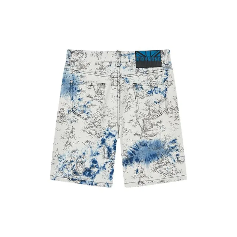 JOHN RICHMOND SS24 Denim Shorts Men's Multicolor Pattern-1