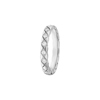 CHANEL Platinum Rings Unisex Silver