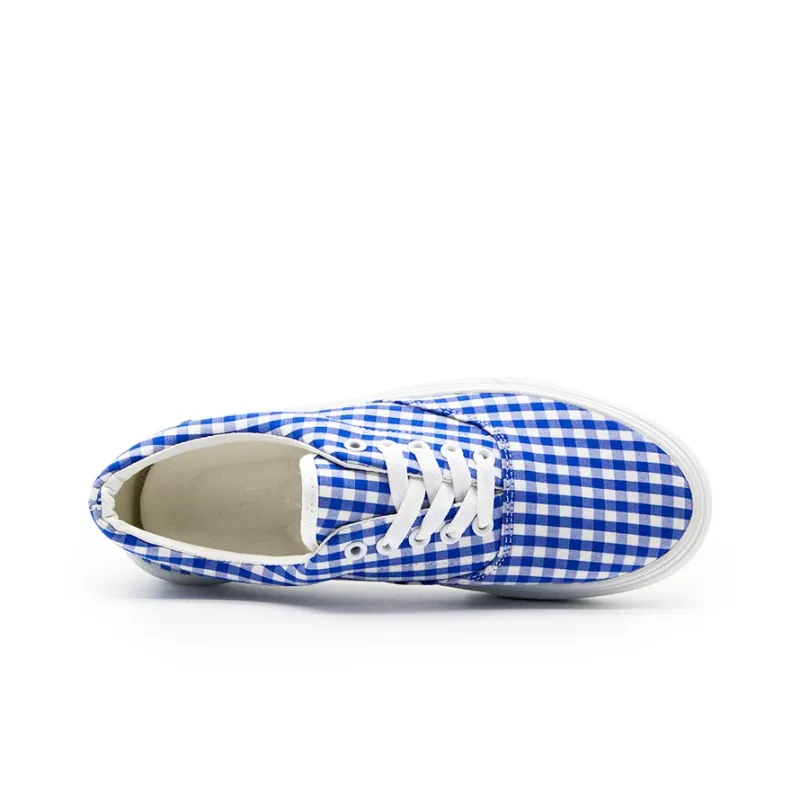 SUPSTORM Preppy Shoes Wear resistant Lightweight Breathable And Non slip. Low Top Skateboard Shoes Unisex Blue White-5