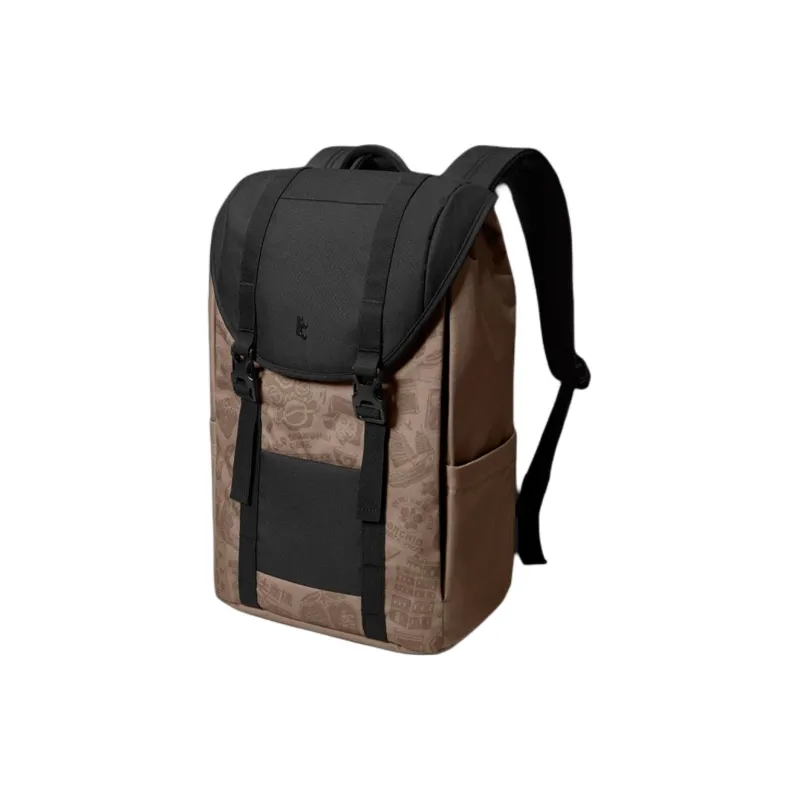 Tomtoc Nylon Fabric Backpack Tubas Unisex Brown-2