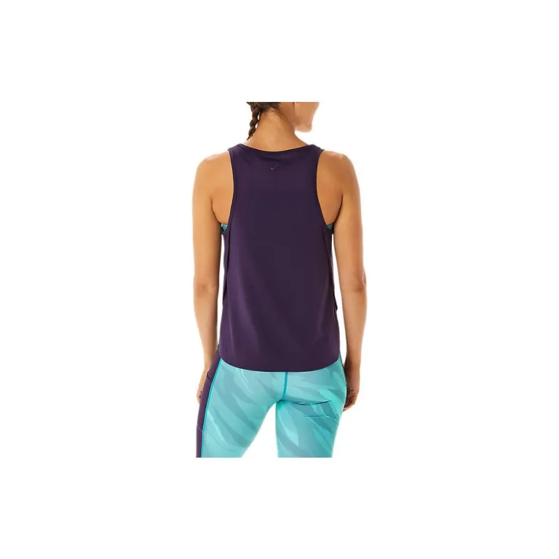 Asics Side Slit Sleeveless Top Tank Tops Women's Purple-1