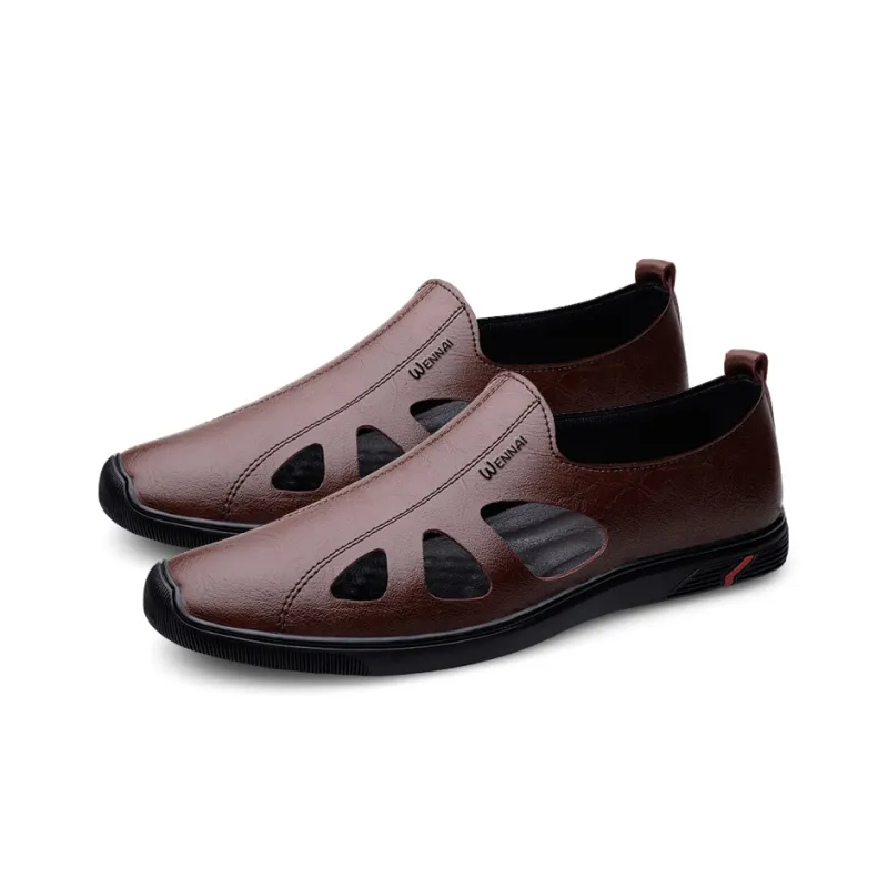 Wen Nai Casual Shoes Men's Dark Brown-3