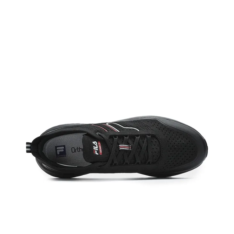 FILA MIND 7 Cushioned Slip-Resistant Low-Top Casual Running Shoes Men's Black-2
