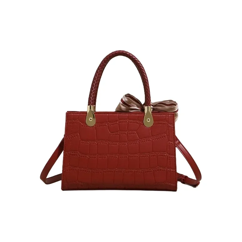 PESASRIE Microfiber Synthetic Leather Shoulder Bags Handbags Regular Women's Red/Black/Blue-7