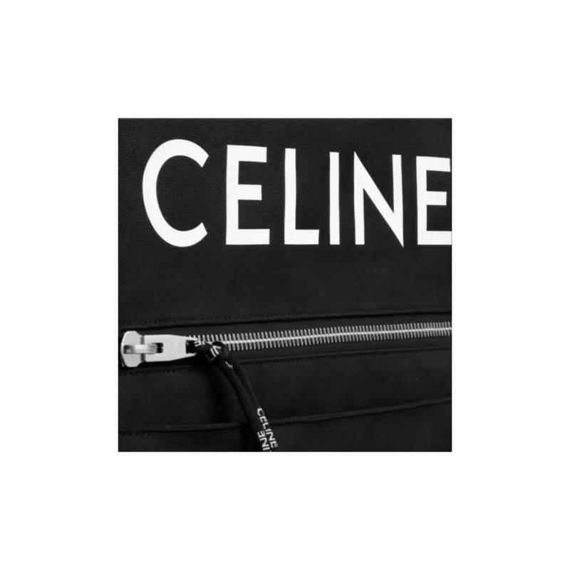 CELINE Nylon One Shoulder Handbag Men's Black-4