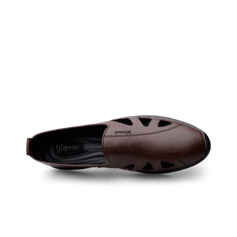 Wen Nai Casual Shoes Men's Dark Brown-4