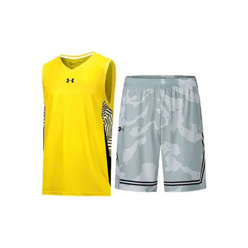 Under Armour Basketball Suits Men Yellow+White