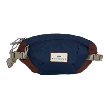 Doughnut Nylon Fabric One Shoulder Crossbody Fanny Pack Women's Dark Blue