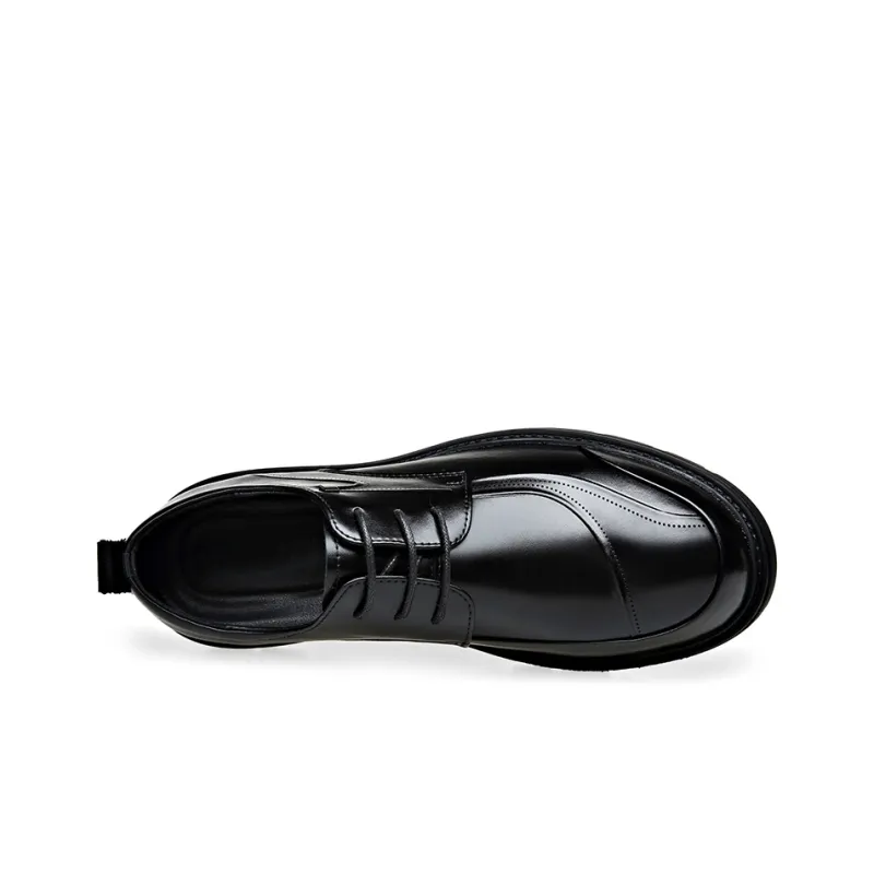 XIAOTOULANG Dress Shoes Men Low Top Black/Brown-1