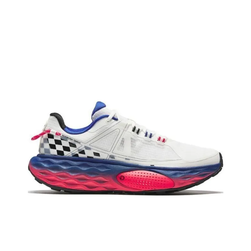 Anta Cushioning Wear-Resistant Low-Top Running Shoes Men's White Blue-1