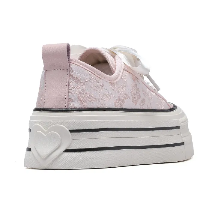 KEJIANNI Anti-Slip And Wear-Resistant Lightweight Height Increasing Low-Top Canvas Shoes Women's-15