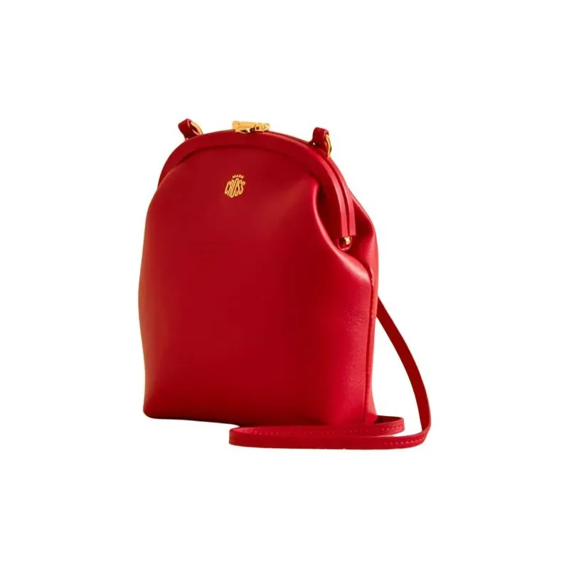 MARK CROSS Napa Calf Leather Shoulder Bag Crossbody Bag Women's Red-1