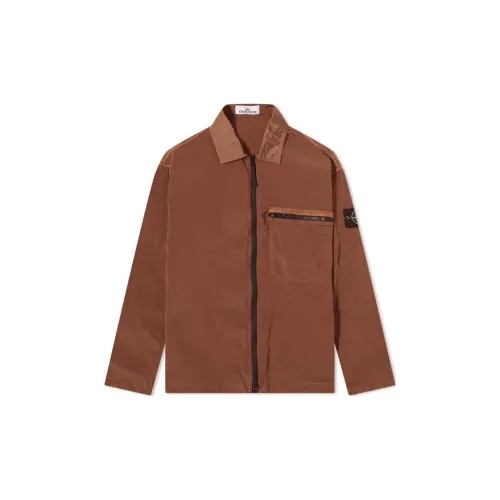 STONE ISLAND Jackets Men Red Brown