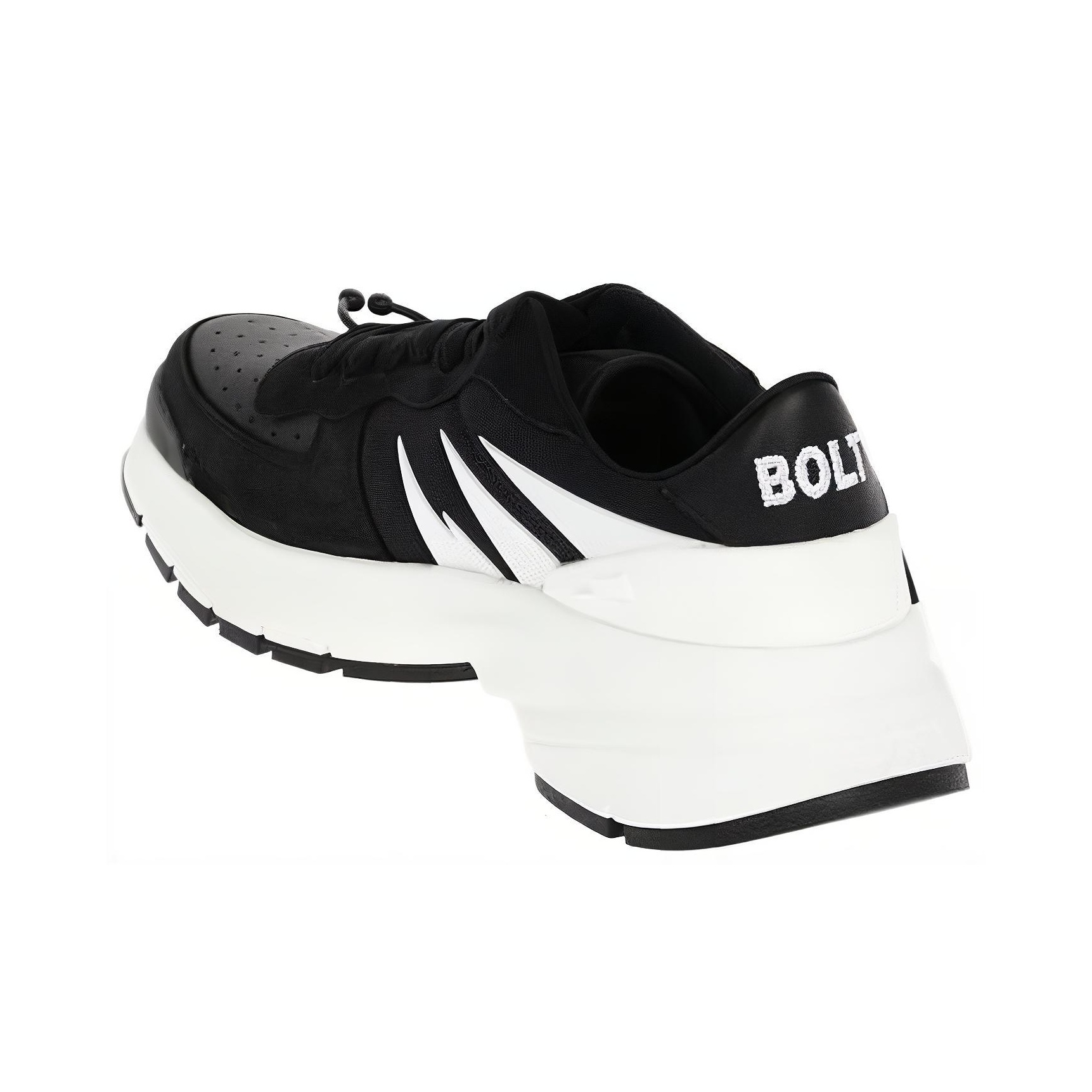 スニーカー NEIL BARRETT Men Sneakers NBV8CT369A C9000 001 Black Neil Barrett Casual Shoes Men Low-Top Black - POIZON