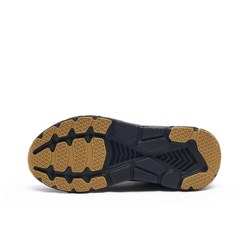 HOT POTATO Cushioned Wear Resistant Lightweight Breathable Low Top PO EVA Casual Running Shoes Unisex Black Gold-3