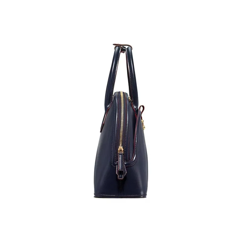 MCM Leather Dome Bag, Shoulder Bag, Crossbody Bag, Handbag Large Size Women's Dark Blue-2