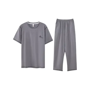 CHUDUAN Ice Silk Pajama Set Men's
