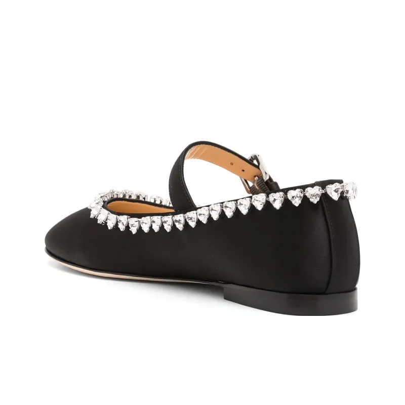 MACH & MACH Audrey Crystal-embellished Ballerina Shoes-3