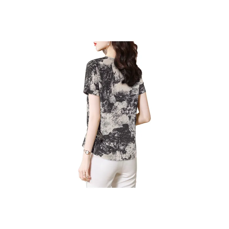 Cypress House T Shirt Women's Ink Wash Multicolor-1