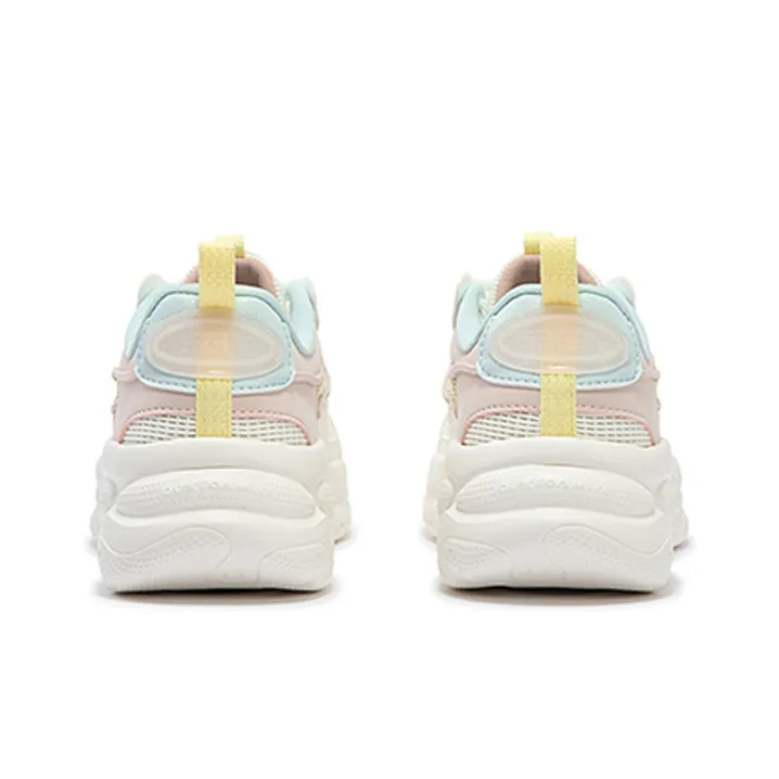 361° Anti Slip And Wear Resistant Breathable Low Top Running Shoes Women's White Pink-3